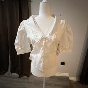 NWT white milk and honey button down